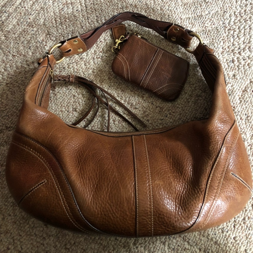 Leather coach purse